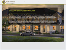 Tablet Screenshot of greenviewdevelopments.com